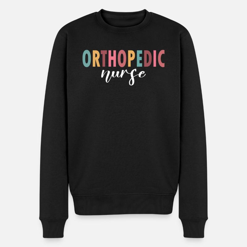 Orthopädische Krankenschwester Leben - Männer Premium Bio Pullover - Schwarz