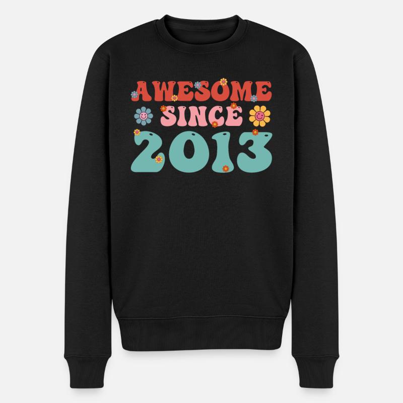 Fantastique depuis 2013 Groovy Birthday - Pull Premium bio Homme - noir