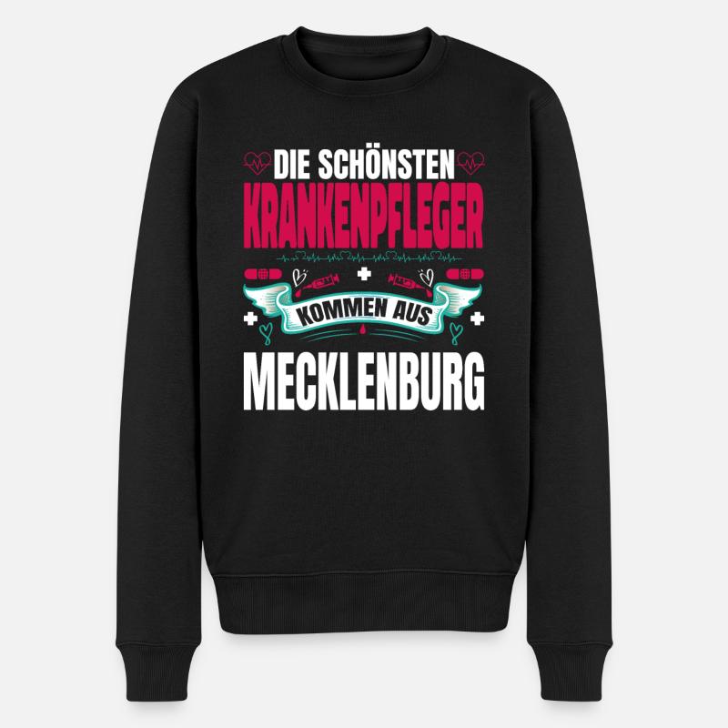 Die Schönsten Krankenpfleger Kommen Aus - Männer Premium Bio Pullover - Schwarz
