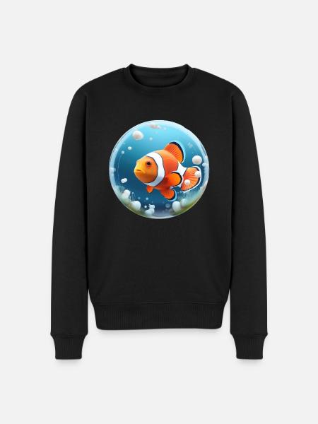 Clownfisch - Männer Premium Bio Pullover - Schwarz