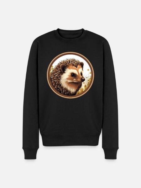 Igel - Männer Premium Bio Pullover - Schwarz
