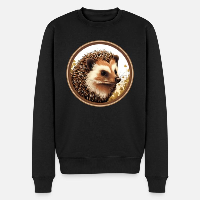 Igel - Männer Premium Bio Pullover - Schwarz