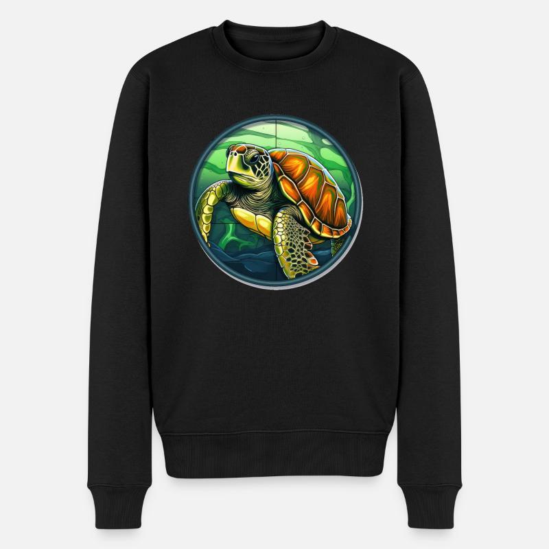 Tortue - Pull Premium bio Homme - noir