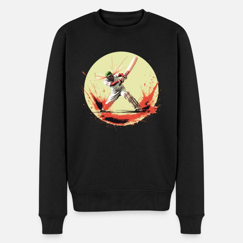 Cricket - Männer Premium Bio Pullover - Schwarz