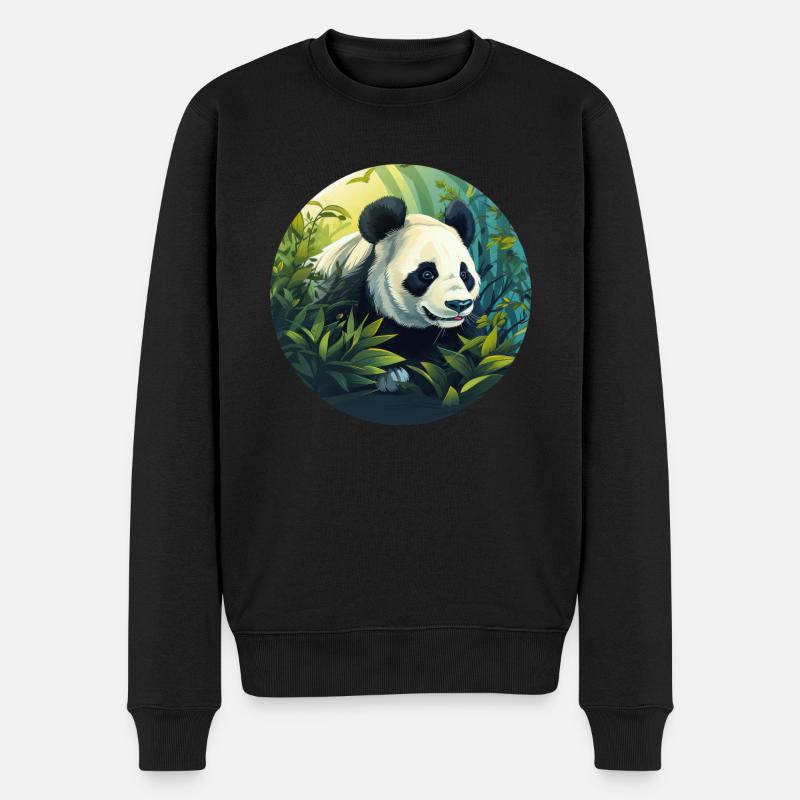 Panda - Pull Premium bio Homme - noir