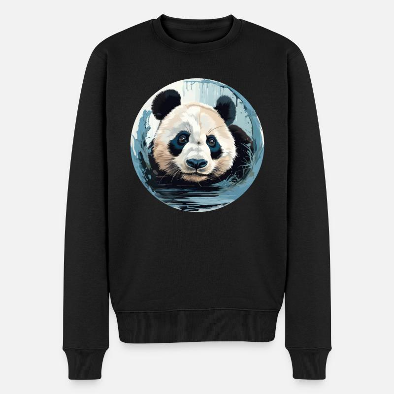 Panda - Pull Premium bio Homme - noir