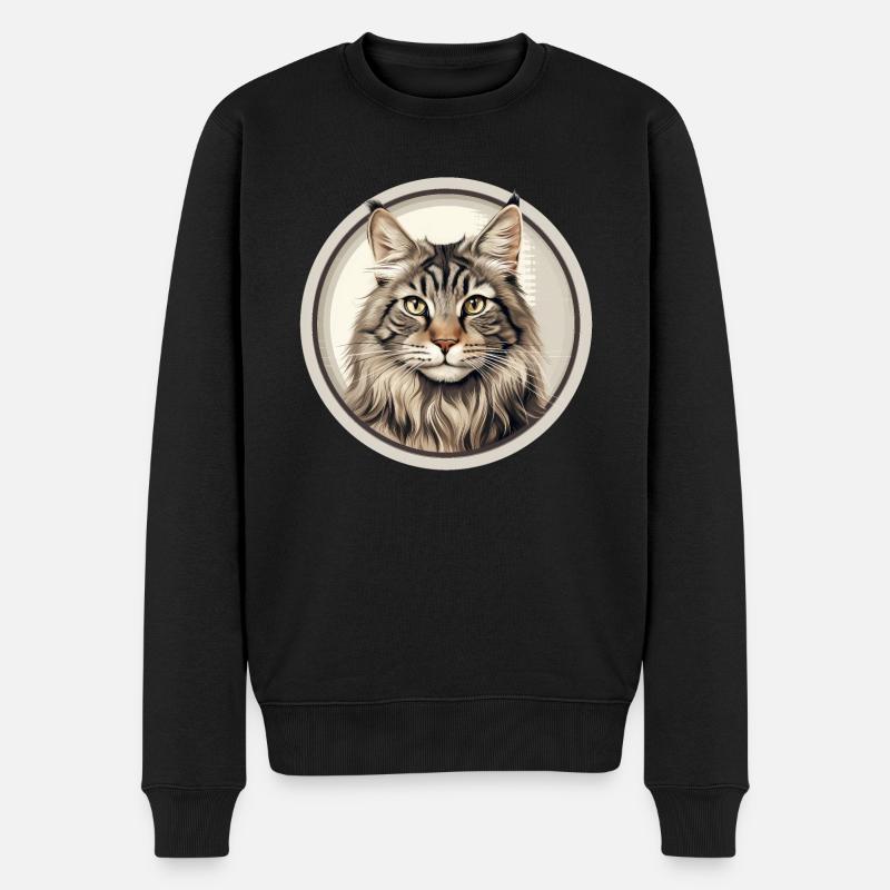 Chat bobtail américain - Pull Premium bio Homme - noir