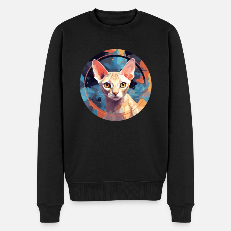 Devon Rex Chat - Pull Premium bio Homme - noir