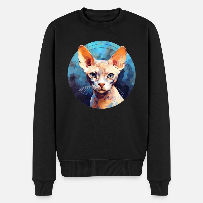 Devon Rex Chat - Pull Premium bio Homme - noir