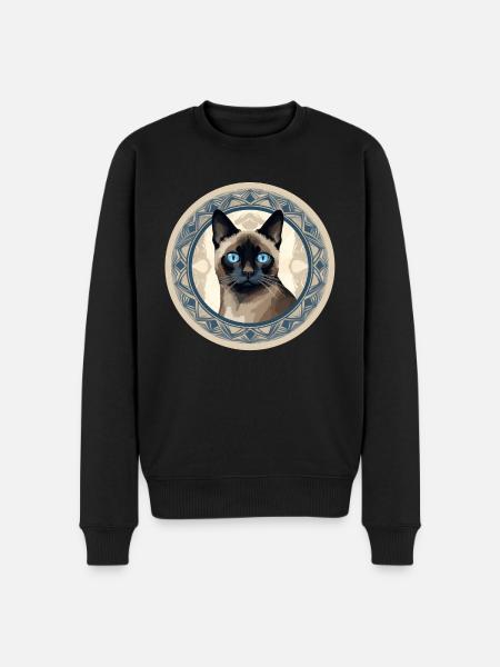Siamese cat - Men's Premium Organic Jumper - black