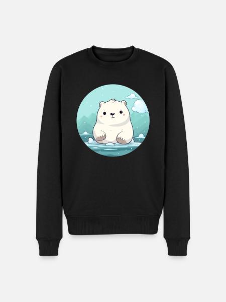 mignon petit ours polaire - Pull Premium bio Homme - noir