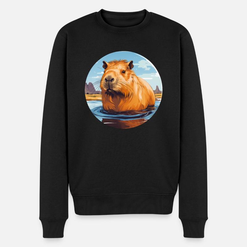 Capybara - Pull Premium bio Homme - noir