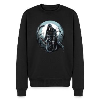 Sensenmann - Männer Premium Bio Pullover - Schwarz - Vorne - Nico (187cm)