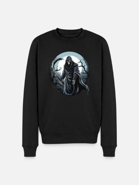 Sensenmann - Männer Premium Bio Pullover - Schwarz