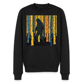 BigFoot, big foot, sasquatch - Männer Premium Bio Pullover - Schwarz - Vorne - Nico (187cm)
