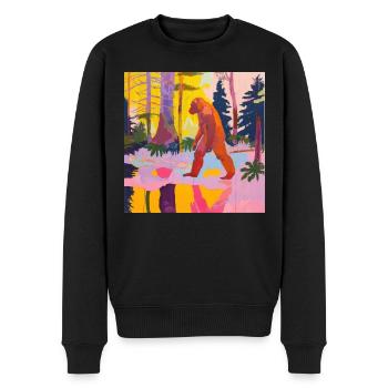 BigFoot big foot sasquatch - Männer Premium Bio Pullover - Schwarz - Vorne - Nico (187cm)
