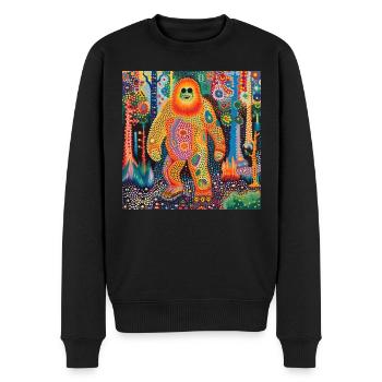 BigFoot, big foot, sasquatch - Männer Premium Bio Pullover - Schwarz - Vorne - Nico (187cm)