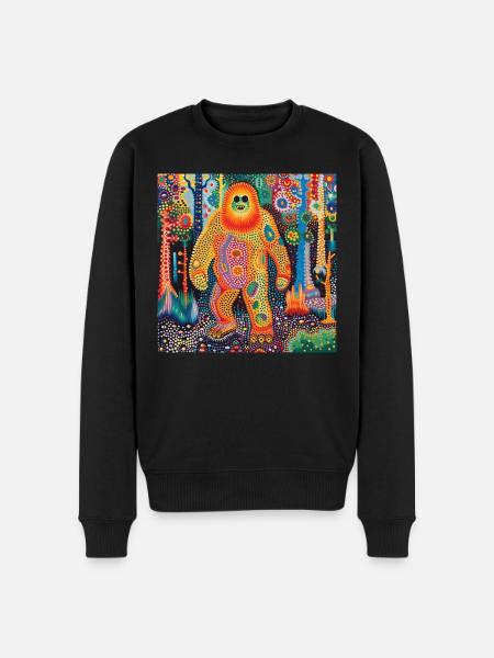 BigFoot, big foot, sasquatch - Men's Premium Organic Jumper - black
