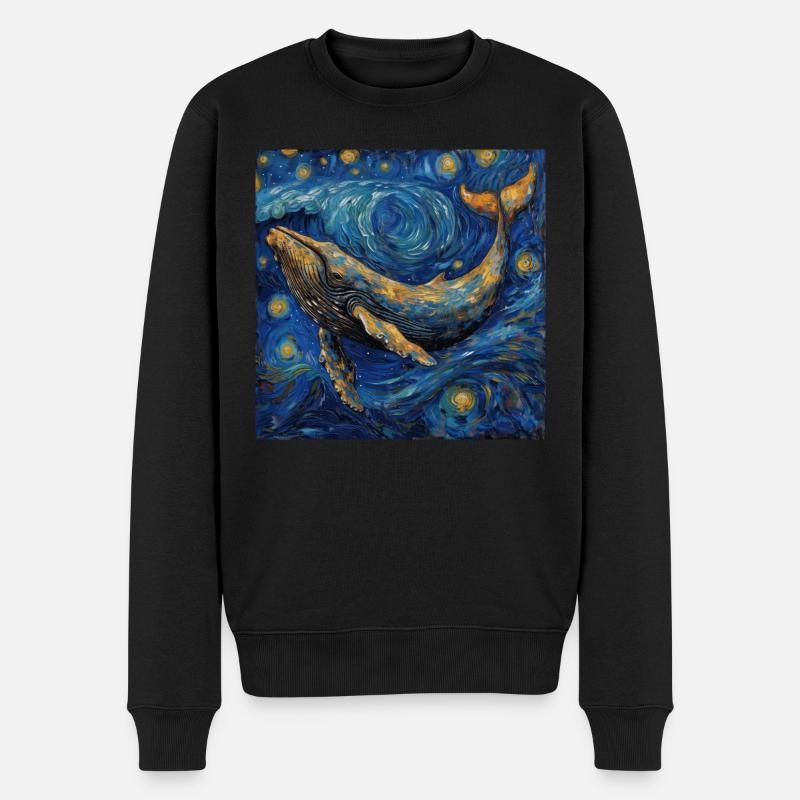 Wal Fisch Van Gogh - Männer Premium Bio Pullover - Schwarz