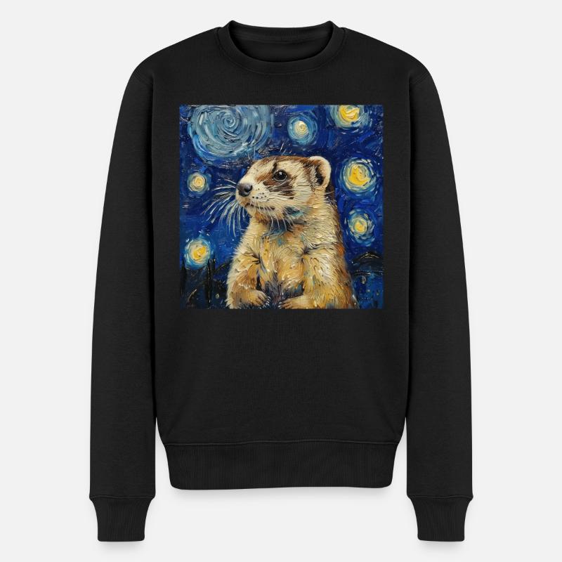 furet, Van Gogh, cadeau - Pull Premium bio Homme - noir