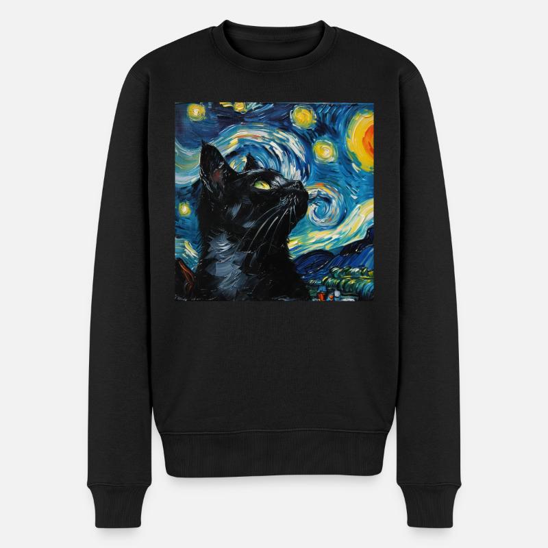 Chat, Motif De Chat - Pull Premium bio Homme - noir