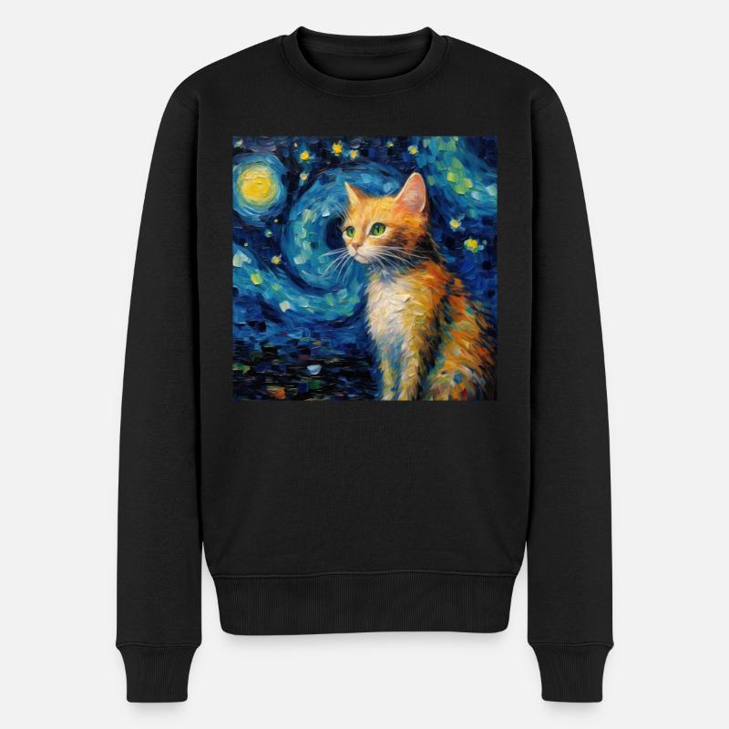 Chat, Motif De Chat - Pull Premium bio Homme - noir