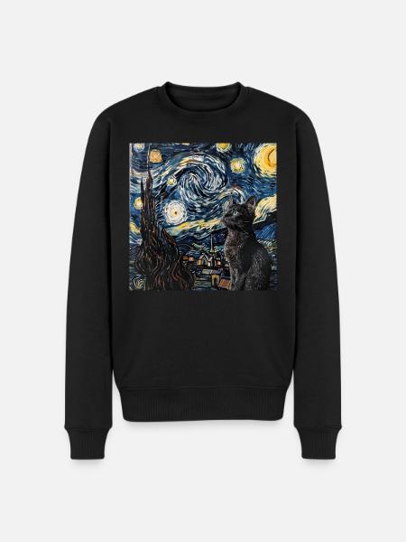 Cat, Cat Motif - Men's Premium Organic Jumper - black