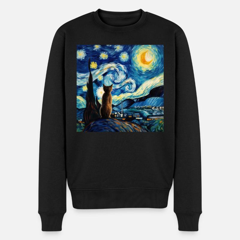 Chat, Motif De Chat - Pull Premium bio Homme - noir