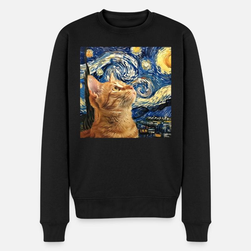 Chat, Motif De Chat - Pull Premium bio Homme - noir
