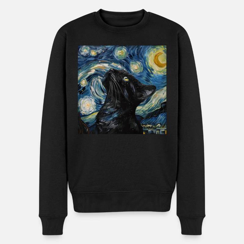 Chat, Motif De Chat - Pull Premium bio Homme - noir