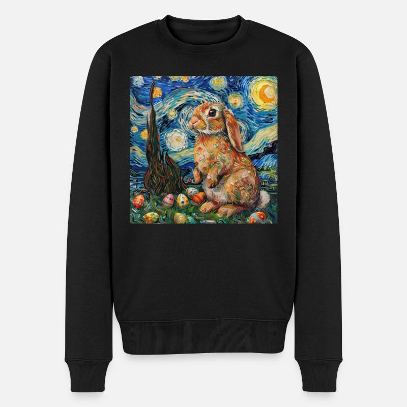 Easter Bunny, Easter, Bunny - Men's Premium Organic Jumper - black