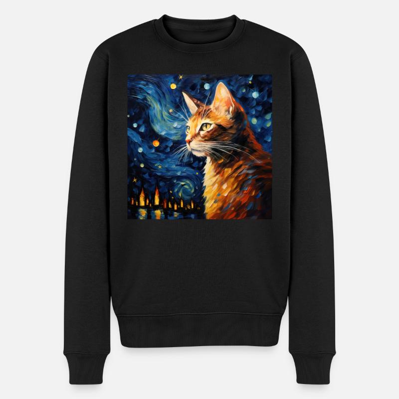 Chat, Motif De Chat - Pull Premium bio Homme - noir