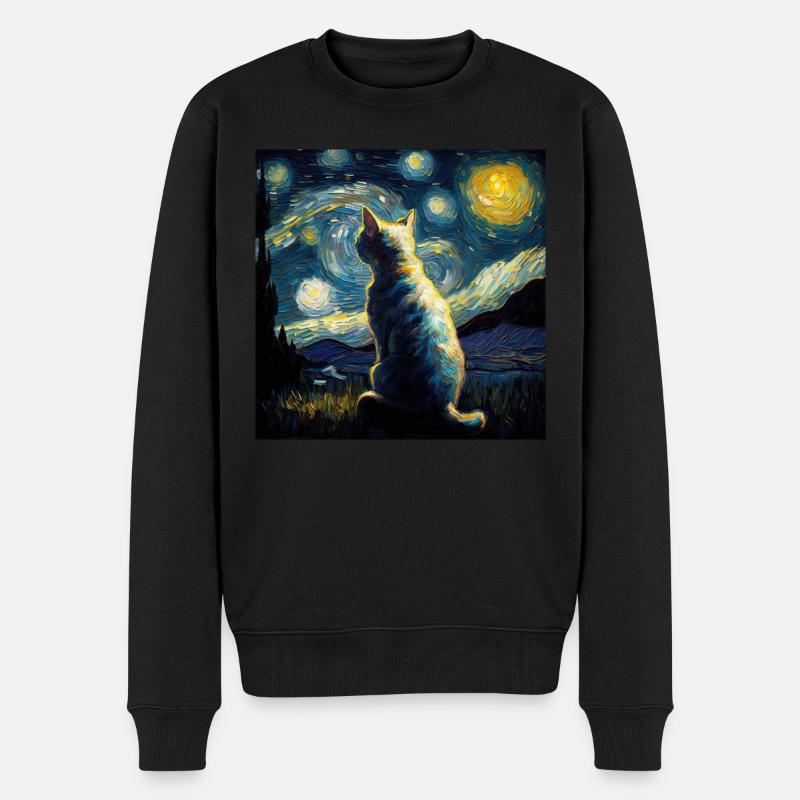 Chat, Motif De Chat - Pull Premium bio Homme - noir
