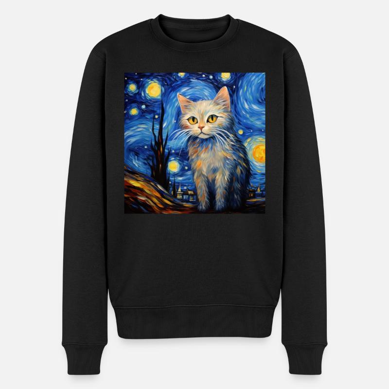 Chat, Motif De Chat - Pull Premium bio Homme - noir