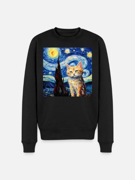 Cat, cat motif - Men's Premium Organic Jumper - black