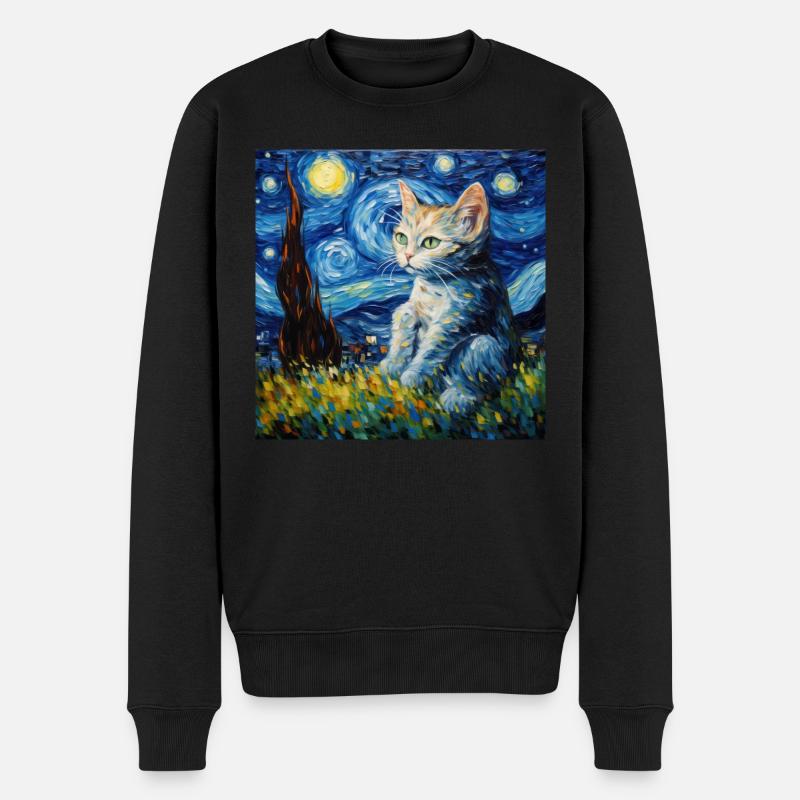 Chat, motif chat, cadeau - Pull Premium bio Homme - noir