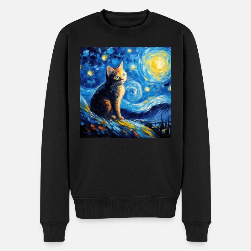 Chat, motif chat, cadeau - Pull Premium bio Homme - noir
