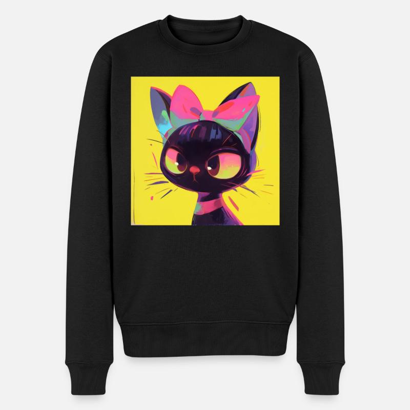 Chat, Motif De Chat - Pull Premium bio Homme - noir