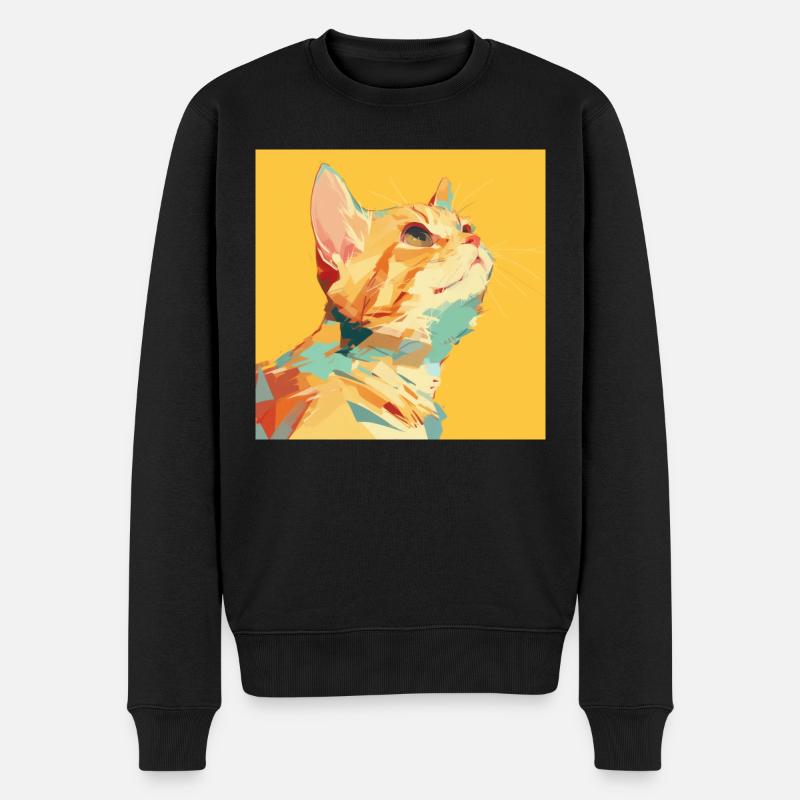 Chat, Motif De Chat - Pull Premium bio Homme - noir