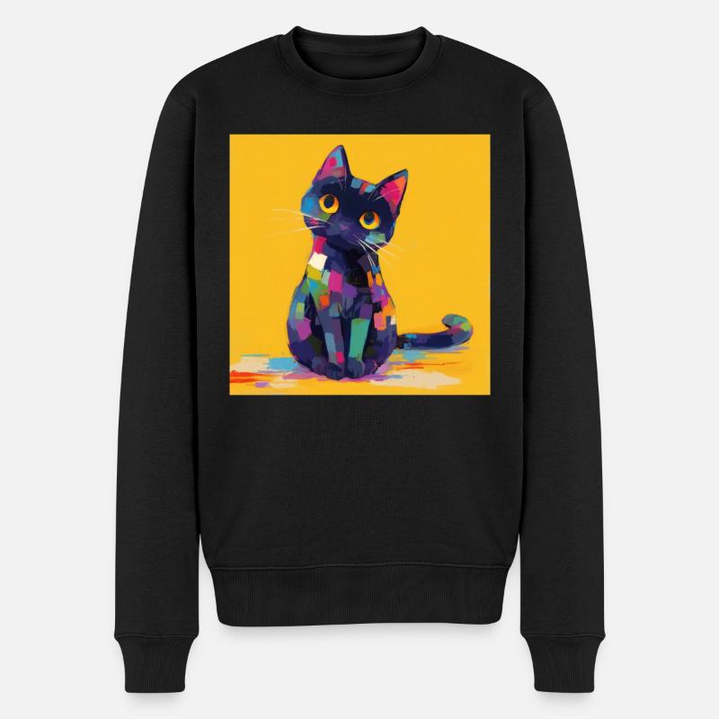 Chat, Motif De Chat - Pull Premium bio Homme - noir