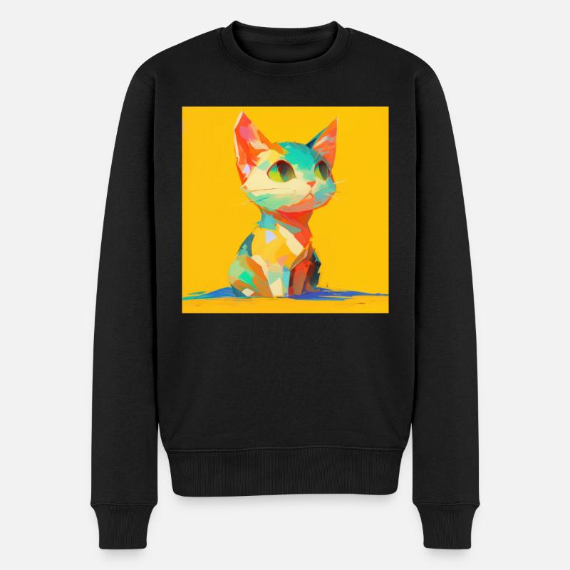 Chat, Motif De Chat - Pull Premium bio Homme - noir