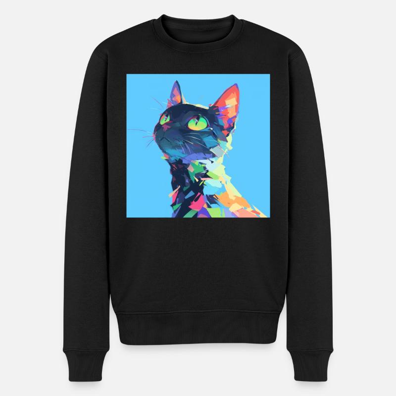 Chat, Motif De Chat - Pull Premium bio Homme - noir