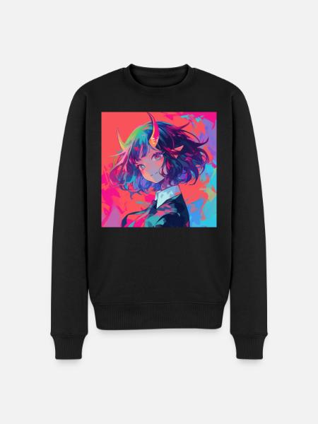 Anime Demon, Waifu, Japan - Men's Premium Organic Jumper - black