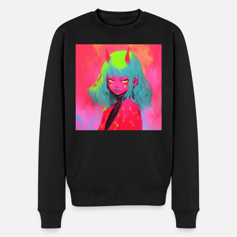 Anime Demon, Waifu, Japon - Pull Premium bio Homme - noir