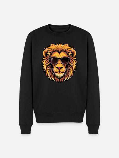 Cool Lion Sunglasses - Men's Premium Organic Jumper - black