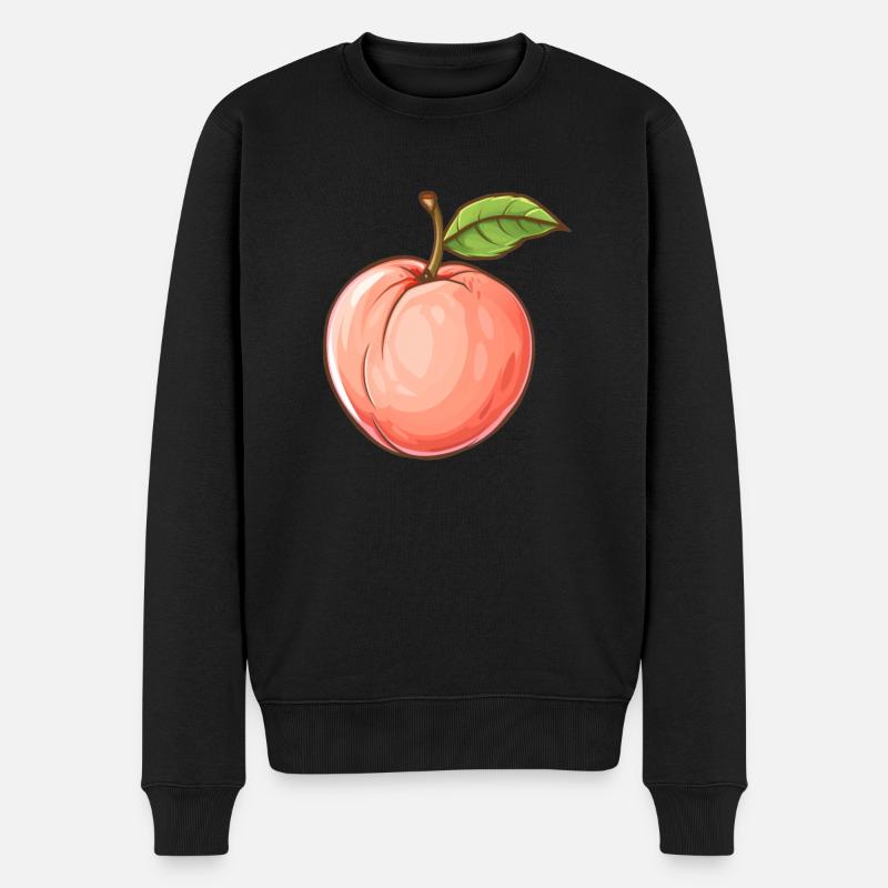 Pêche, Pêche, Fruit, Fruit - Pull Premium bio Homme - noir