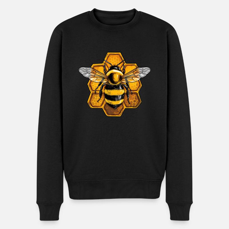 Honig Biene Imker Geschenk - Männer Premium Bio Pullover - Schwarz