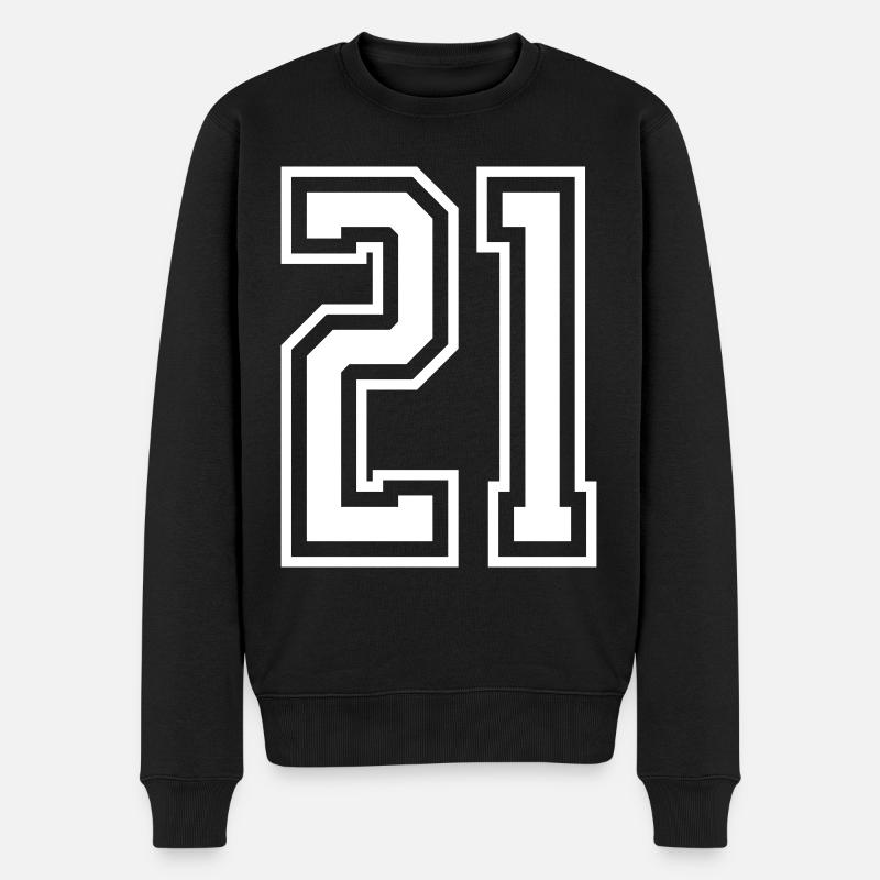 21 Numéro de numéro - Pull Premium bio Homme - noir