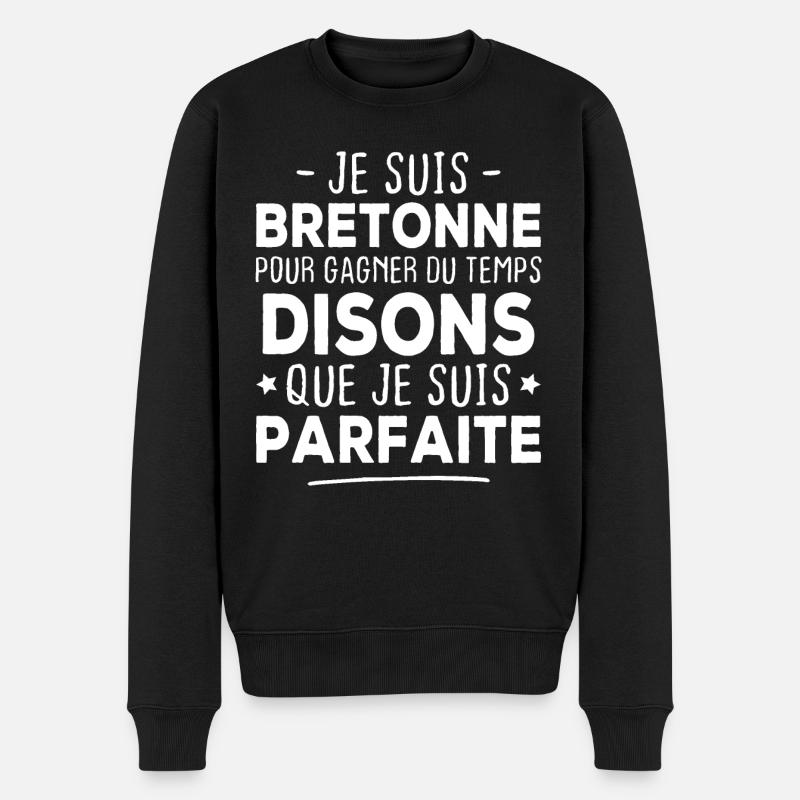 Je suis bretonne parfaite - Pull Premium bio Homme - noir