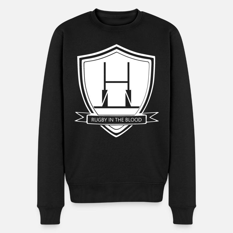 RuckThis Shield - Men's Premium Organic Jumper - black